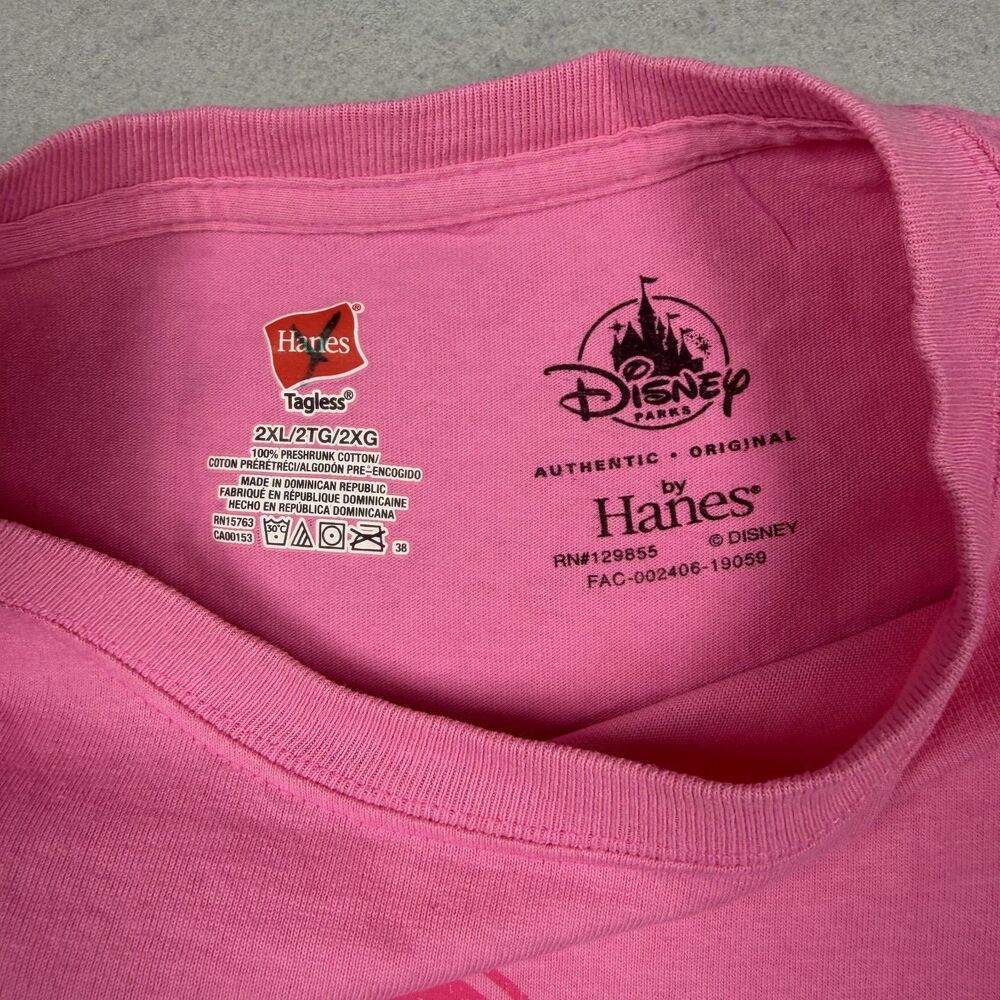 Disneyland Resort Mickey Mouse Since 1955 Pink T Shirt Hanes 2XL Disney Parks - Picture 3 of 6